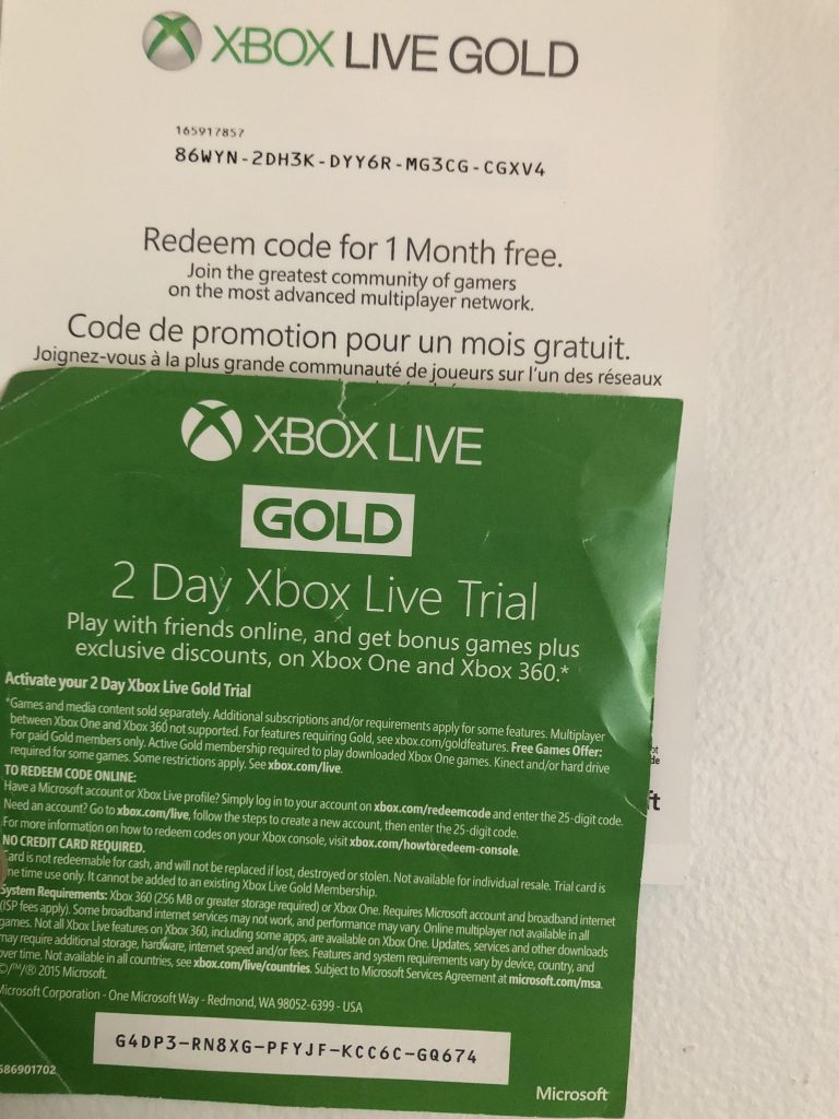 Xbox One Live Free Codes